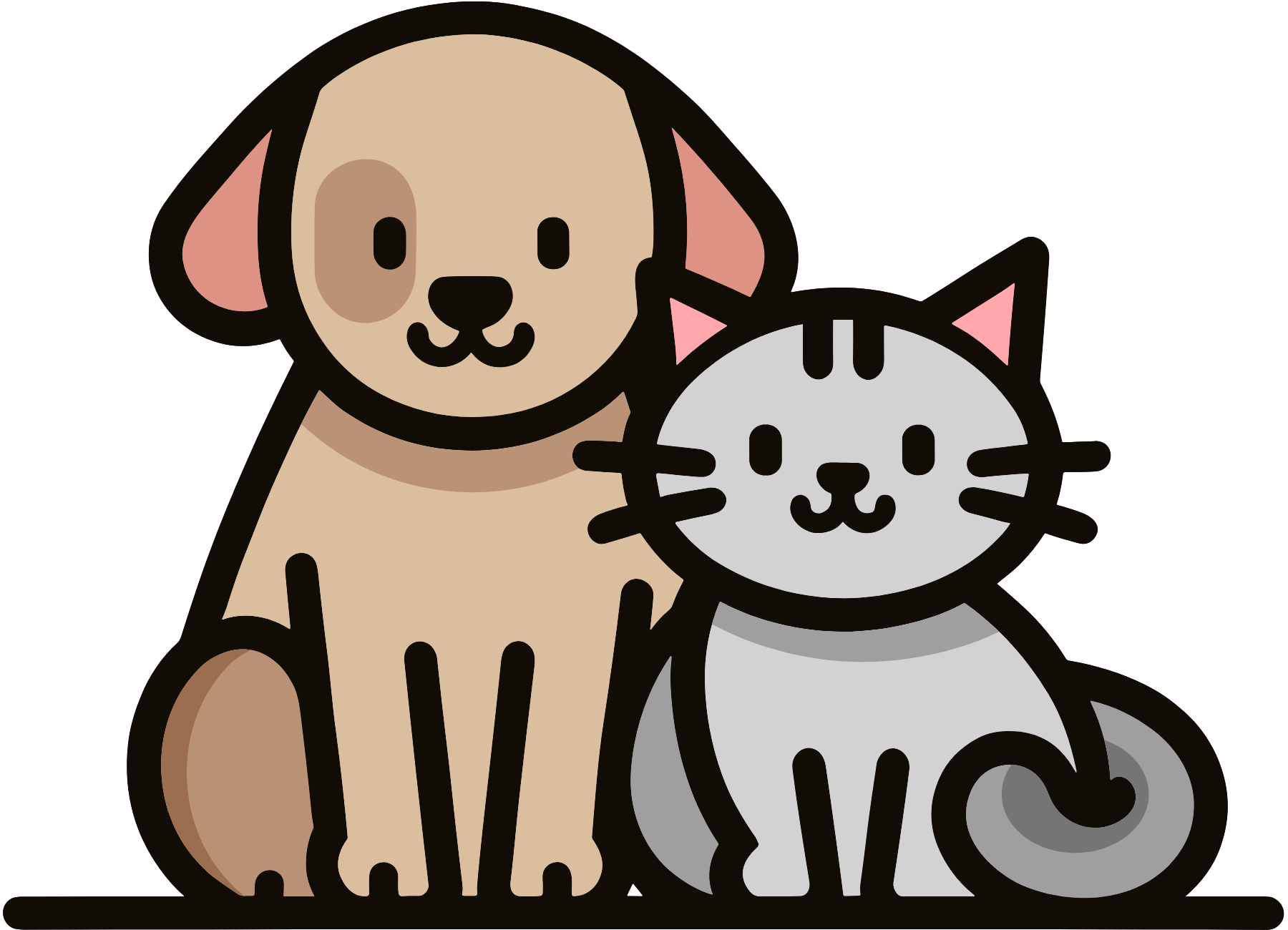 dog and cat illustration